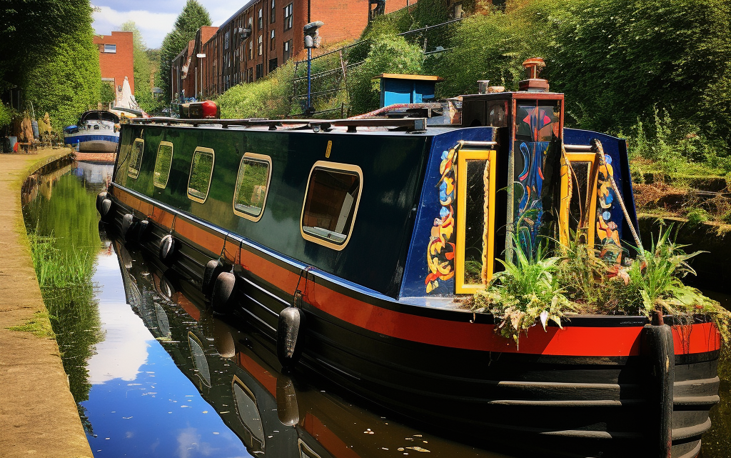 ilůustracni foto narrowboat